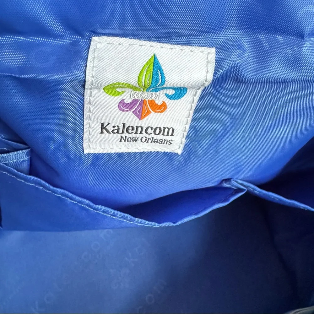 Kalencom New Orleans Paisley Diaper Bag NEW Laminated Fabric Tote Blue‎ Green